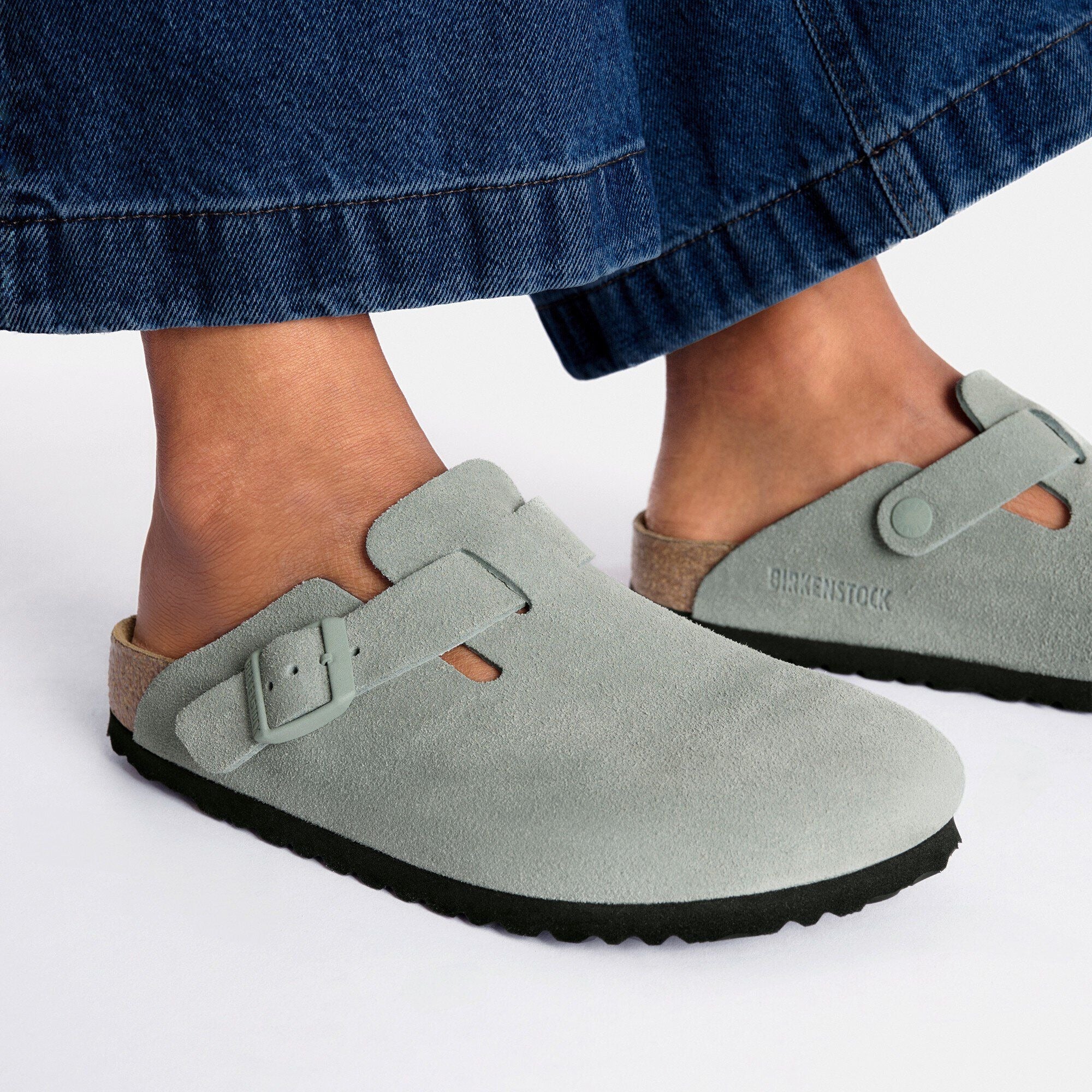 Boston | Soft Footbed | Suede | Pure Sage - Image 2
