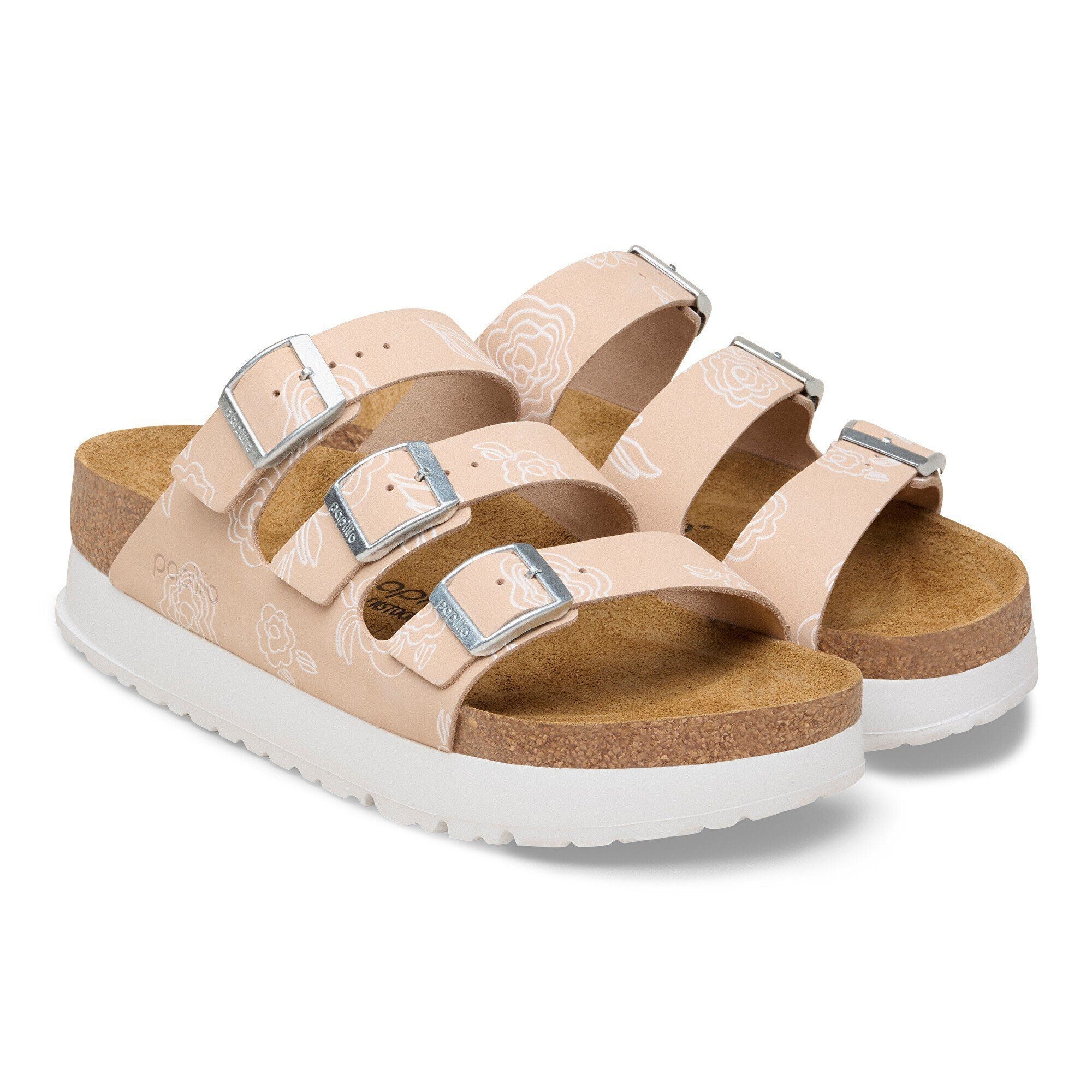 Florida III Flex Platform | Nubuck | Light Rose Flower