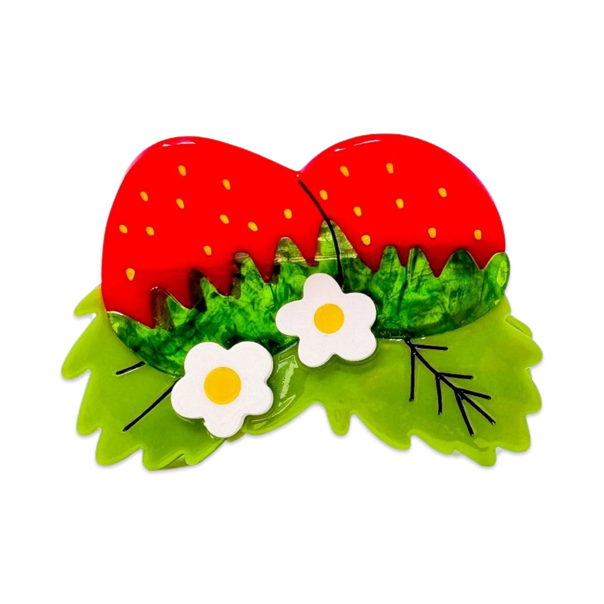 Large Strawberries & Flowers Claw - Image 4