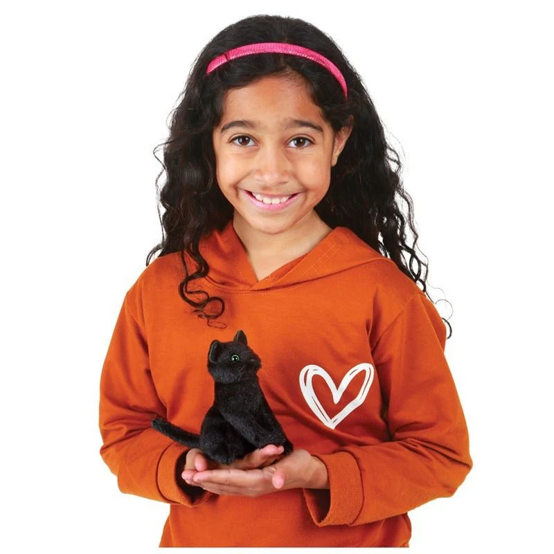Mini Black Cat Puppet - Image 2