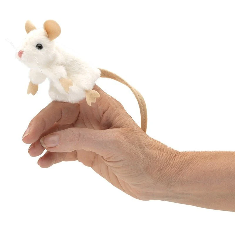 Mini White Mouse Puppet - Image 3