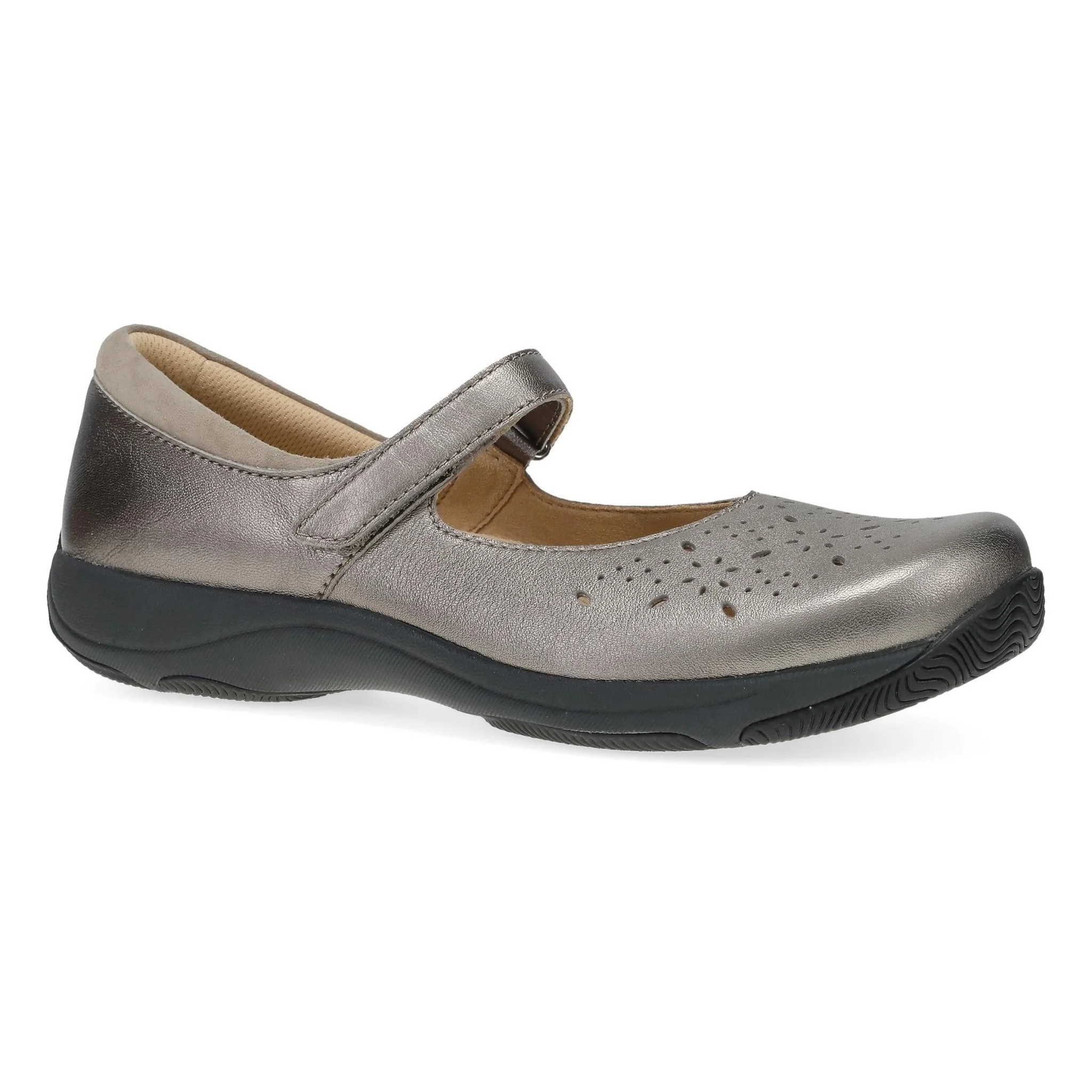 Stacy | Leather | Pewter Metallic