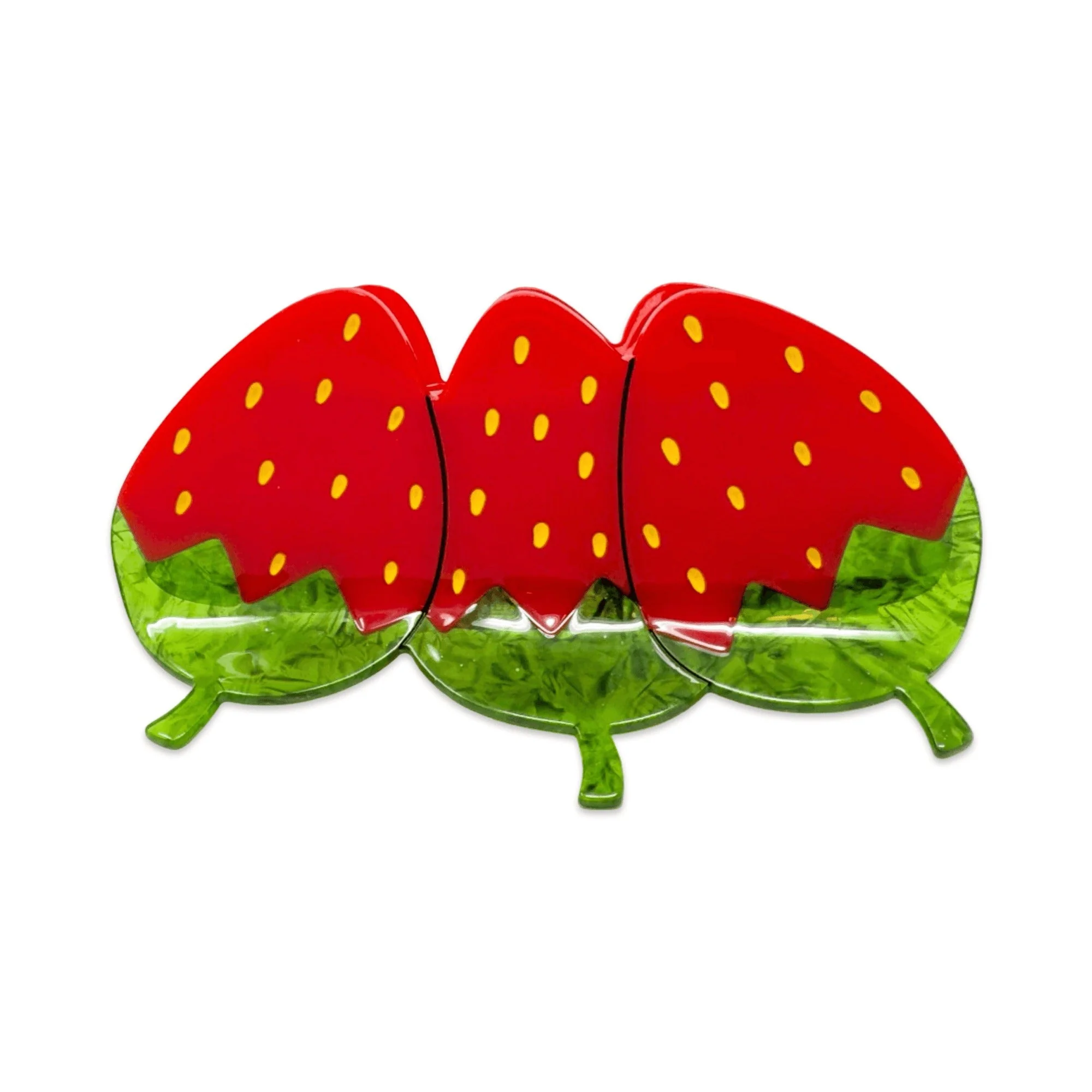 X-Large Red Strawberry Hair Claw Clip - Image 5