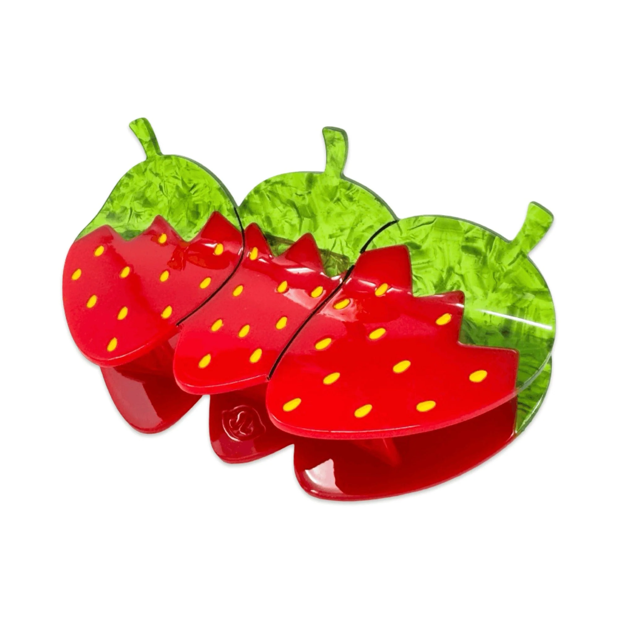 X-Large Red Strawberry Hair Claw Clip - Image 6