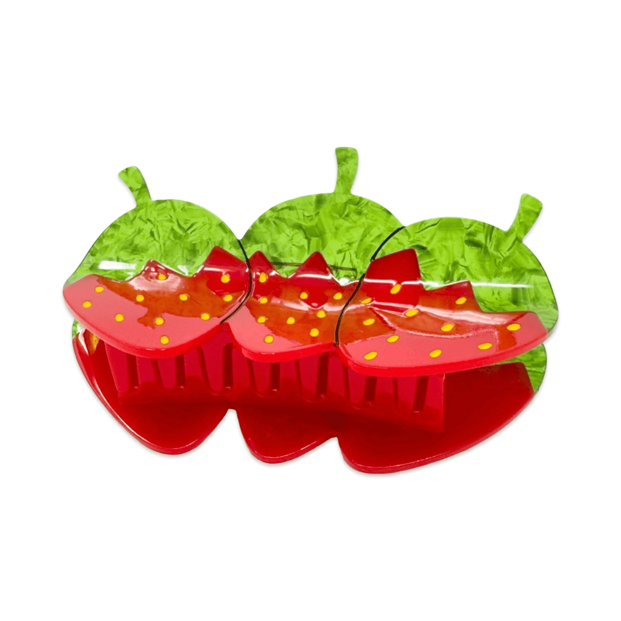 X-Large Red Strawberry Hair Claw Clip - Image 7